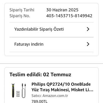 Philips Oneblade Traş Makinesi İlk Kullanımda Kırıldı
