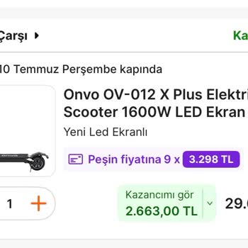 Ödeme Aşamasında Ani Fiyat Artışıyla Mağduriyet Yaşadım