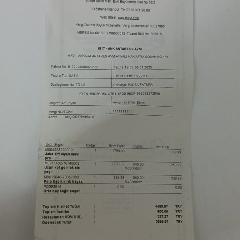 Değişim Sonrası Fiyat Farkı İle Mağduriyet Yaşadım