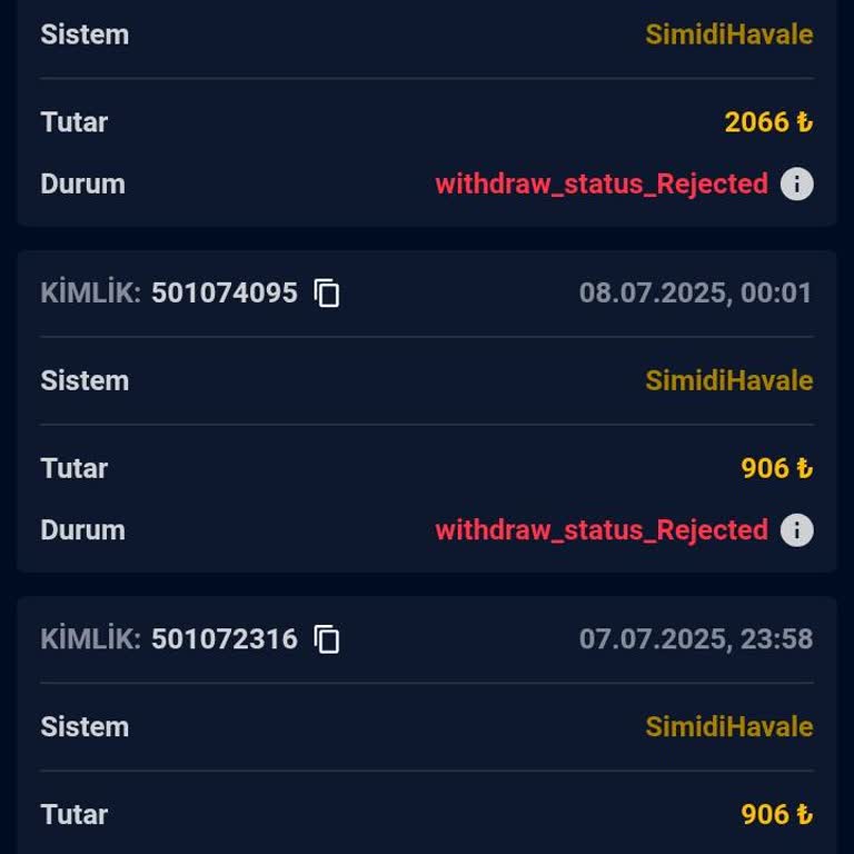 Ödeme Sorunu Ve Kural Gerekçesiyle İptal Edilen İşlem