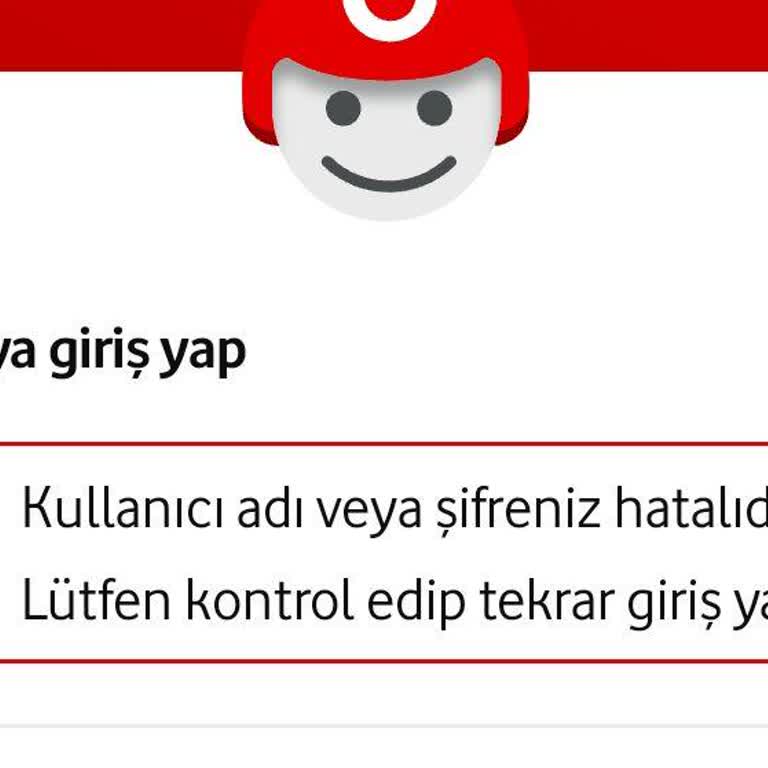 Vodafone Yanımda Uygulamasına Giriş Sorunu Ve Şifre Hatası