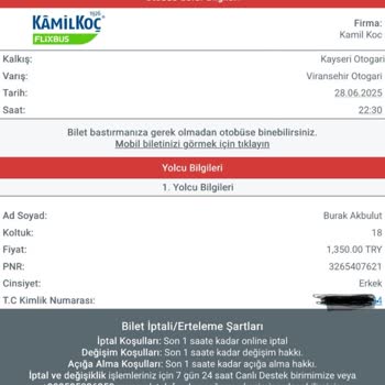 Otobüs Seferi İptal Edildi Ücret İadesi 10 Gündür Yapılmadı