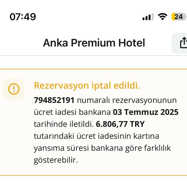 İade Mesajı Gelmesine Rağmen Para Hesabıma Geçmedi, Sorun Tekrarlandı