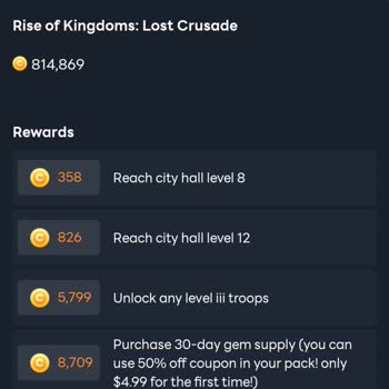 I Face Missing Coins in Rise of Kingdoms on Coinpayu Despite Level Completion