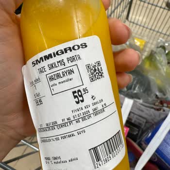 Migros'ta Taze Portakal Suyu Etiketlerinde Tarih Tutarsızlığı