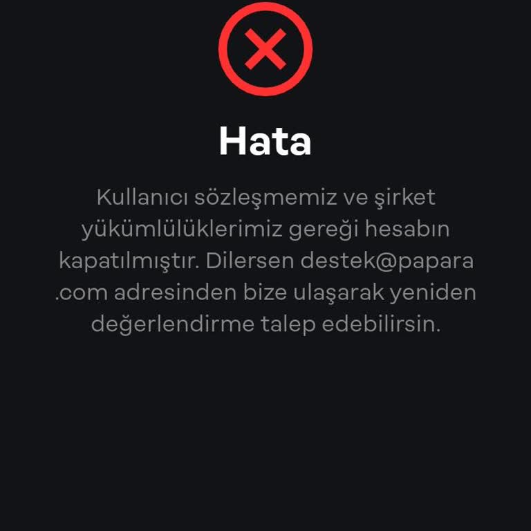 Papara Hesabım Haksız Yere Kapandı, Açıklama Bekliyorum