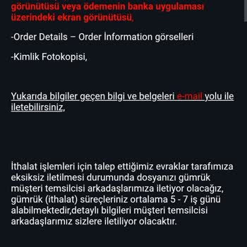 Kargo Ücretleri Ve Gümrük Sürecinde Mağduriyet