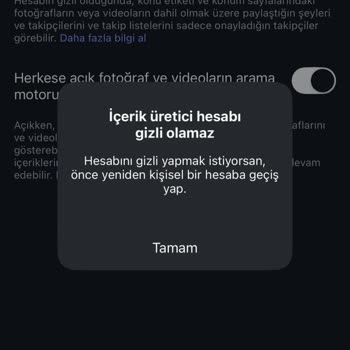 Instagram İçerik Üretici Hesabından Kişisel Hesaba Geçişte Gizlilik Sorunu Yaşıyorum