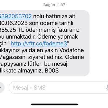 Taşıdığım Hattın Faturasını Tekrar Göndermeyin