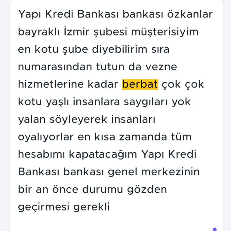 Şube Hizmetlerinde Ciddi Memnuniyetsizlik Ve İlgisizlik