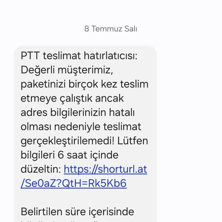 PTT Üzerinden Kargo Mesajı Almamın Nedeni Nedir