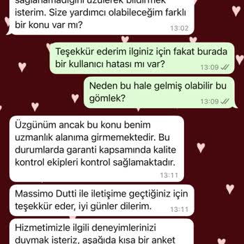 Gömlekte Erken Yıpranma Ve Garanti Sürecinde Yetersiz Destek