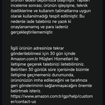 Amazon'dan Alınan Webcam'in Değişimi Aşırı Kullanım Gerekçesiyle Reddedildi