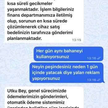 Satış Sonrası Ödeme Sorunu Ve İletişim Problemi