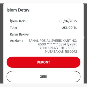 Yemeksepeti Siparişim İptal Edildi Ücretim İade Edilmedi