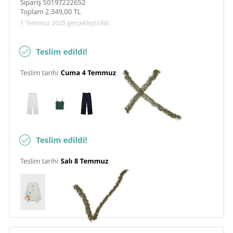 Teslim Edilmeyen Ürün Ve Cevapsız Müşteri Hizmetleri