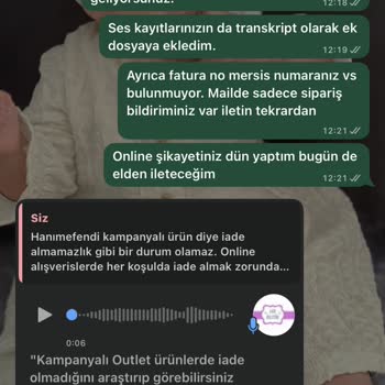 Fatura Ve İade Taleplerim Karşılanmadı