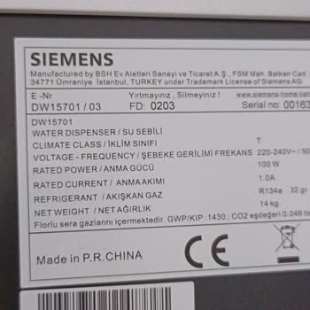 Siemens Su Sebilinde Gürültü Ve Soğutma Sorunu