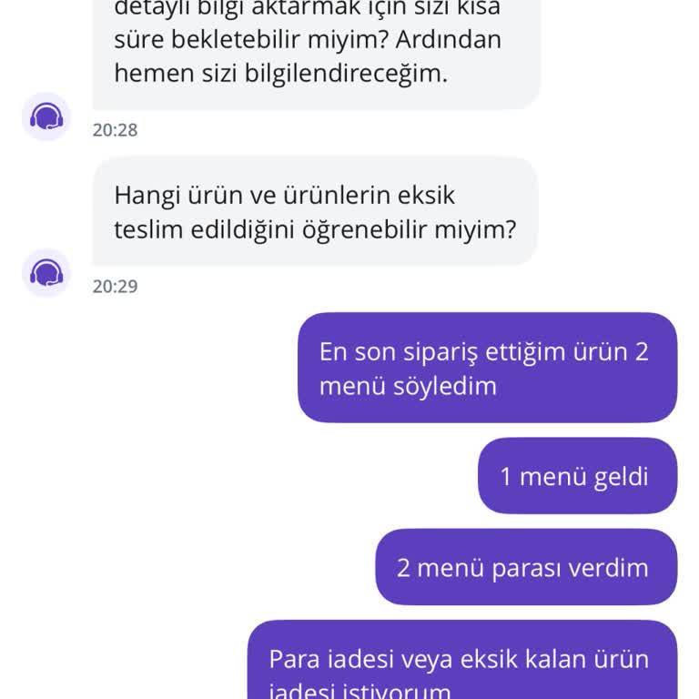 Getir Siparişim Eksik Geldi Müşteri Hizmetleri Çözüm Sunmadı