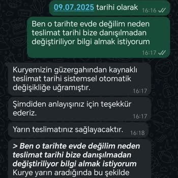 Kurye Teslimatında Yaşanan Gecikme Ve İletişim Sorunları Tatilimi Olumsuz Etkiledi