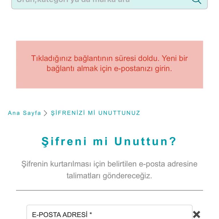 Watsons Şifre Sıfırlama Linki Çalışmıyor, Giriş Yapamıyorum