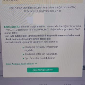 Bilet İptalinde Yetersiz İade Ve Mağduriyet