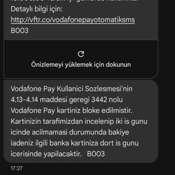 Vodafone Pay Kartıma Bloke Kondu, Yüklediğim Paraya Ulaşamıyorum