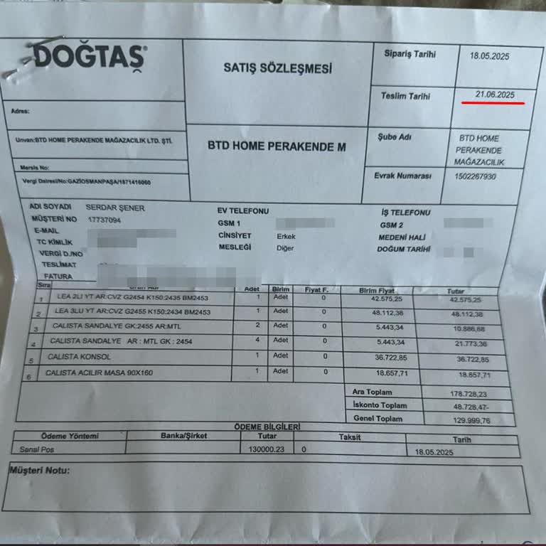 Defalarca Ertelenen Teslimat Ve Tutarsız Bilgilendirme Mağduriyeti