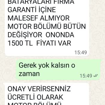 Garanti Kapsamında Batarya Değişimi Yapılmadı