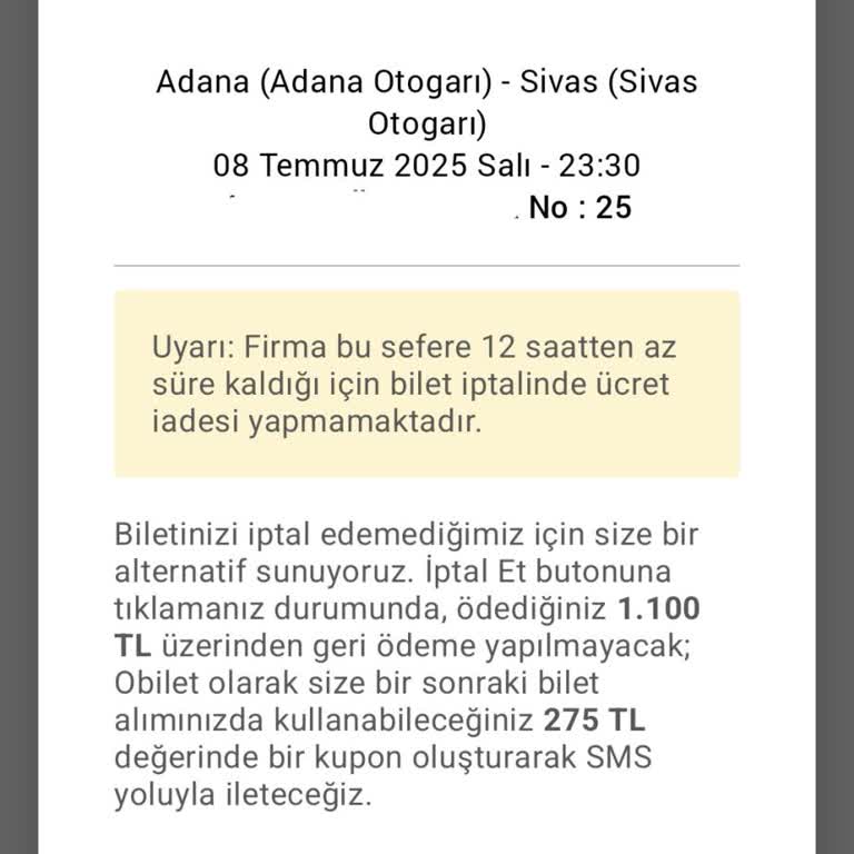 Bilet İadesinde Haksız Kesinti Ve Mağduriyet