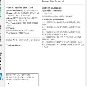 Beko Çamaşır Makinesi Su Kaçağı Sorunu Ve Yetersiz Servis Desteği