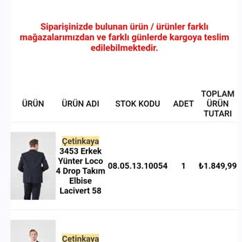 Babalar Günü Kampanyasında Eksik Takım Elbise Teslimatı