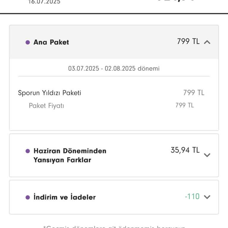Taahhüt Bitimi Bilgilendirilmeden Yüksek Fatura Kesildi