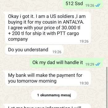 Sahibinden İlanıma Yurt Dışı Numara Üzerinden Şüpheli Mesajlar Geliyor