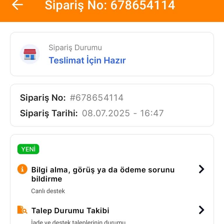 Migros Hızlı Siparişte Teslimat Gecikmesi Ve İletişim Sorunu Yaşadım