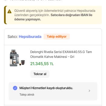 İndirimli Aldığım Kahve Makinesi Siparişim Sistemsel Hata Bahanesiyle İptal Edildi