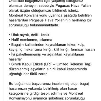 Pegasus Havayolları'nda Hasarlı Bagaj Ve Yetersiz Müşteri Hizmeti Deneyimi