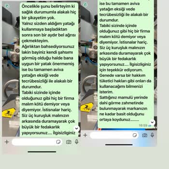 Yatakta Çökme Sorunu Ve Müşteri Hizmetlerinin İlgisizliği