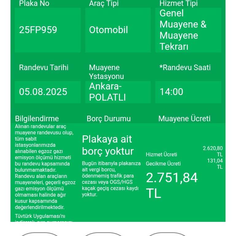 Muayene Randevusu Öncesi Haksız Gecikme Bedeli Yansıtılması