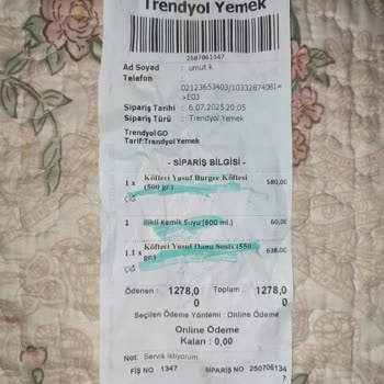 Eksik Ürün Gönderimi Ve Tam Ücret Alınması Hakkında Şikayet