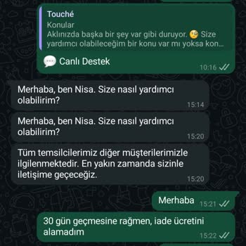 3 Aydır Yapılmayan Ücret İadesi Ve Müşteri Hizmetleri Sorunu
