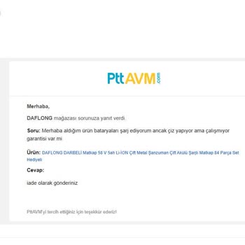 Daflong Aldığım Matkap Arızalı Çıktı, İade Sürecinde Sorun Yaşıyorum