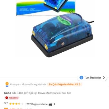 Alfa Shop Sipariş Edilen Ve Gönderilen Akvaryum Motoru Farklı Çıktı