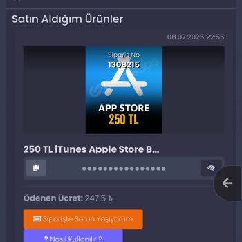 Aldığım App Store Kodu Geçersiz Destek İlgisiz Ve Çözüm Sunmuyor