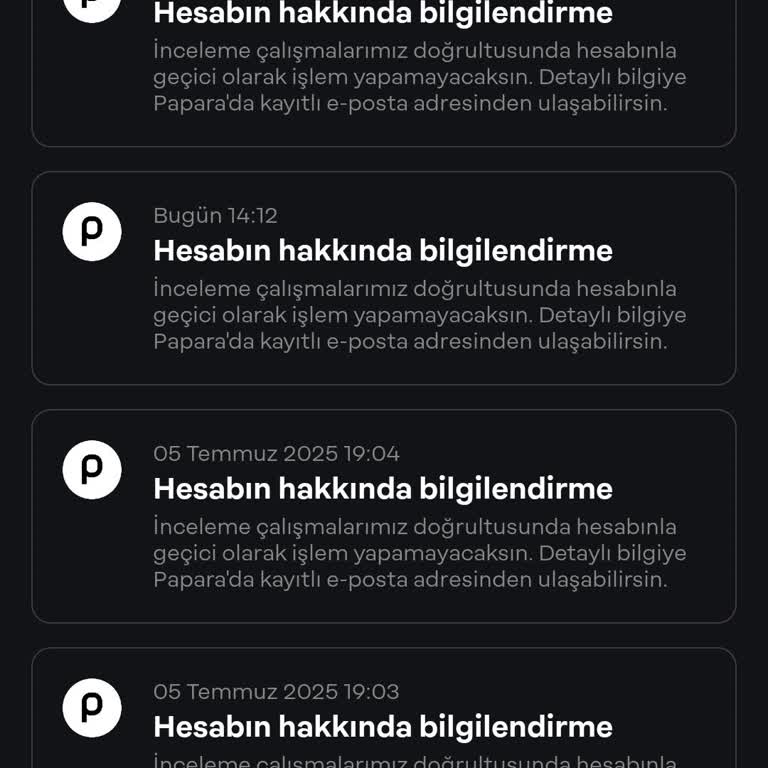 Papara Hesabım Gerekçesiz Kapatıldı, Bilgi Ve Çözüm Bekliyorum