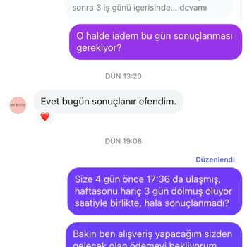 İade Sürecinde İletişimsizlik Ve Gecikme Yaşadım