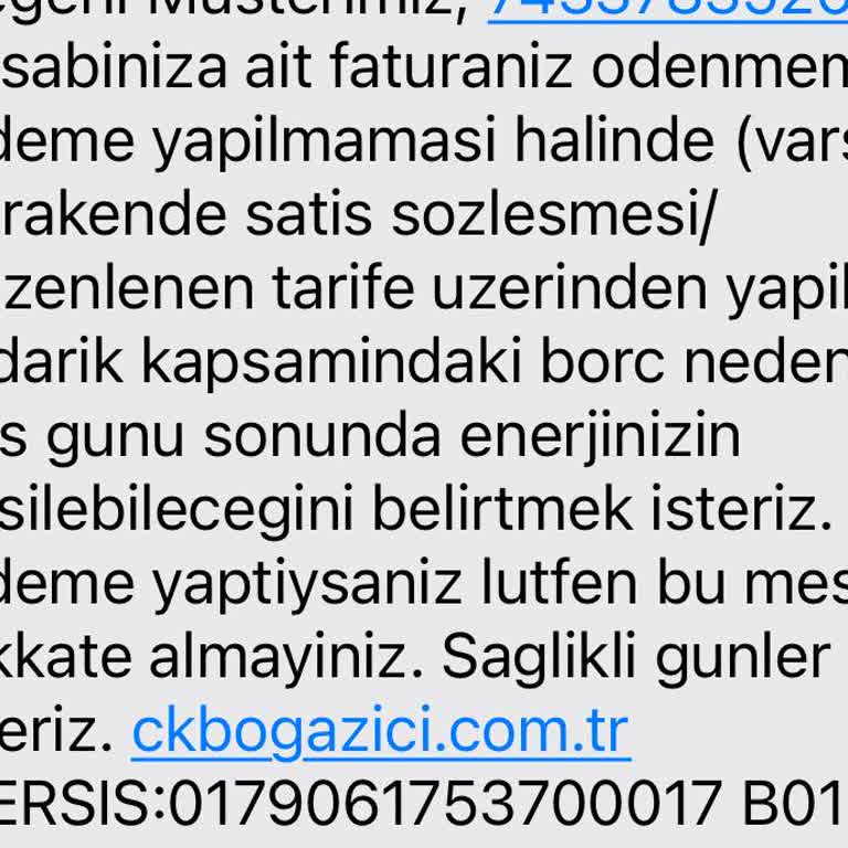 Abonesi Olmadığım Elektrik Aboneliği İçin Sürekli SMS Alıyorum