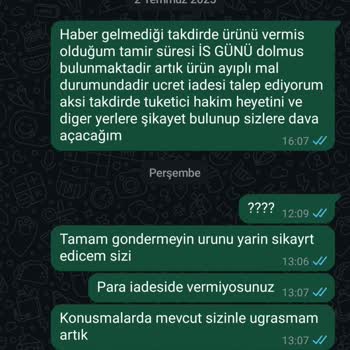 Garanti Sürecinde İlgisizlik Ve Ücret İadesi Sorunu