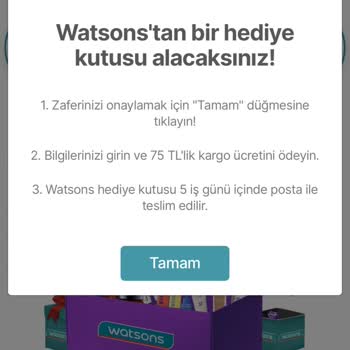 Watsons 20. Yıla Özel Sürpriz Kutu Mağduriyeti