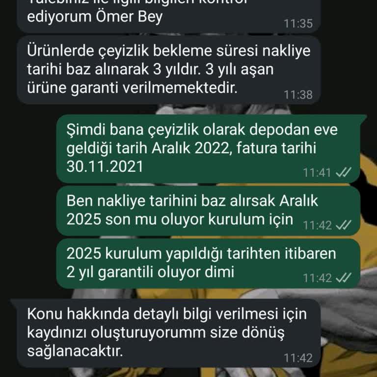 Çeyizlik Ürünlerde Garanti Süresi Hesaplama Mağduriyeti Yaşadım